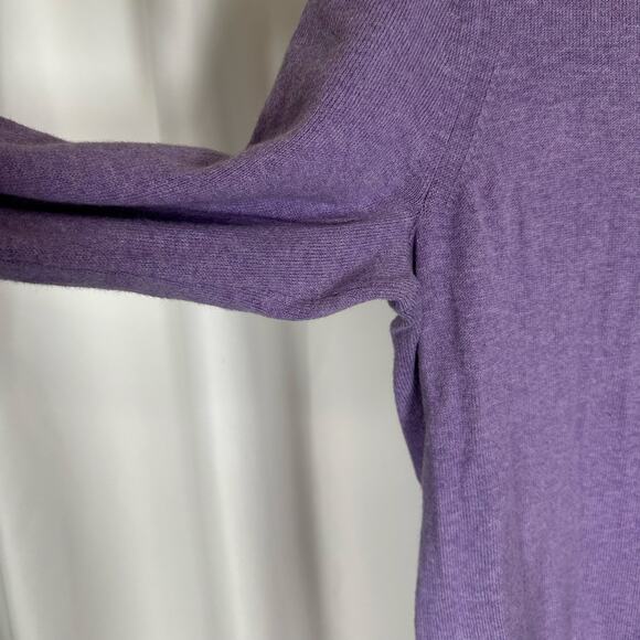 Banana Republic Cotton‎ Cashmere V-Neck Sweater Mens Medium SOFT Classic Purple - Picture 3 of 9